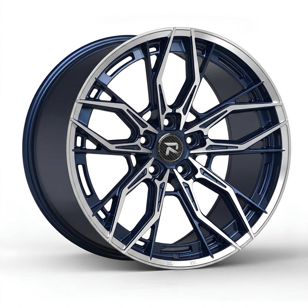 RZR CXXXV forged wheel — Midnight Blue Pearl / Polished Lip