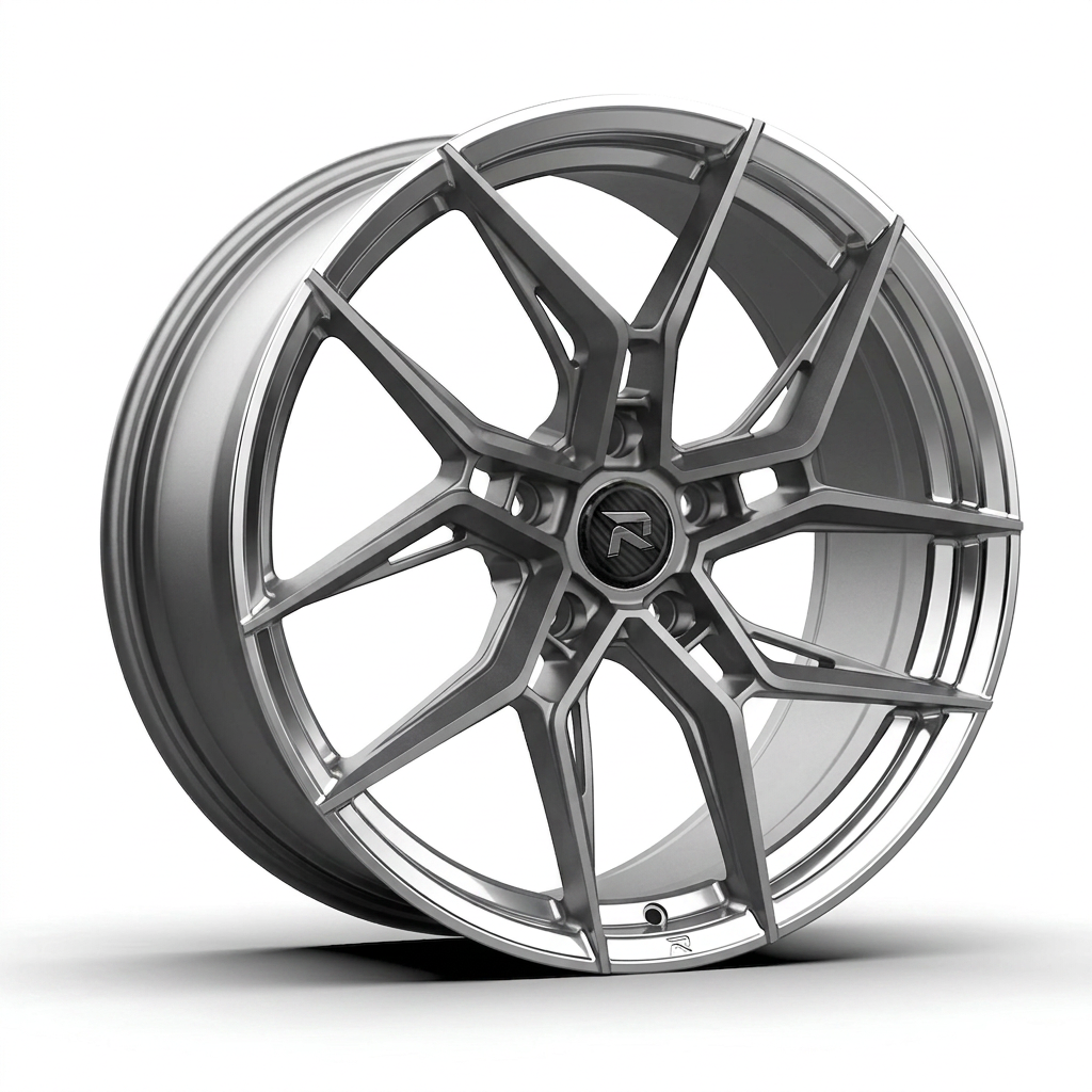 RZR CXXII forged wheel — Frozen Grey Matte / Polished Lip