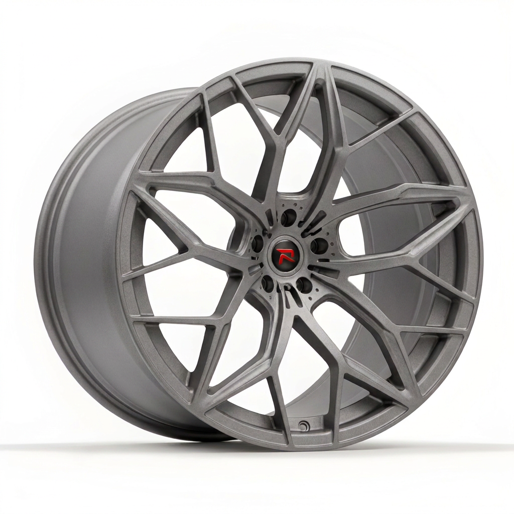 RZR XI forged wheel — Satin Titanium