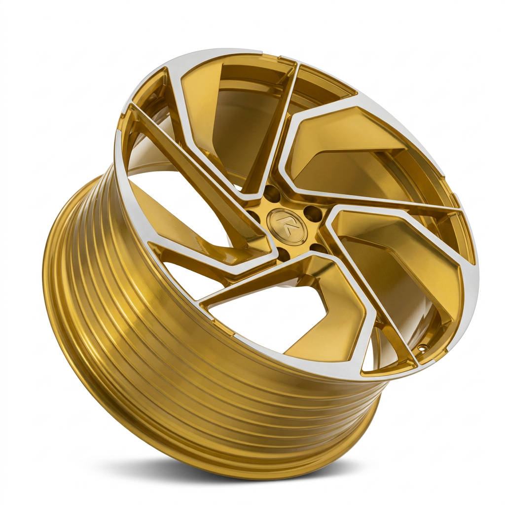RZR LXXXI forged wheel — Gloss Gold / Machined Lip