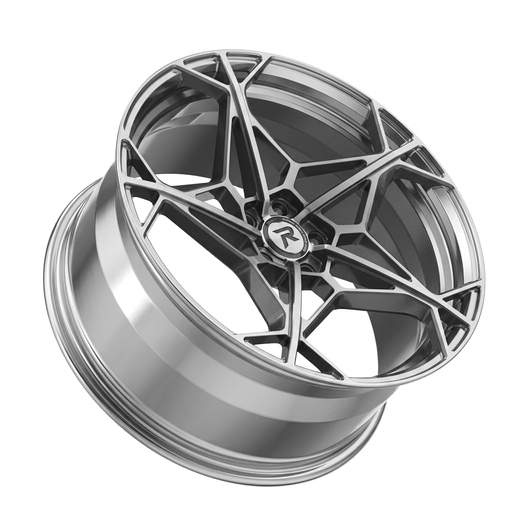 RZR XC forged wheel — Graphite Machined / Polished Lip