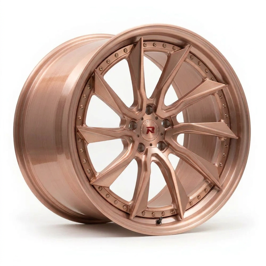 RZR LVIII forged wheel — Brushed Rose Gold