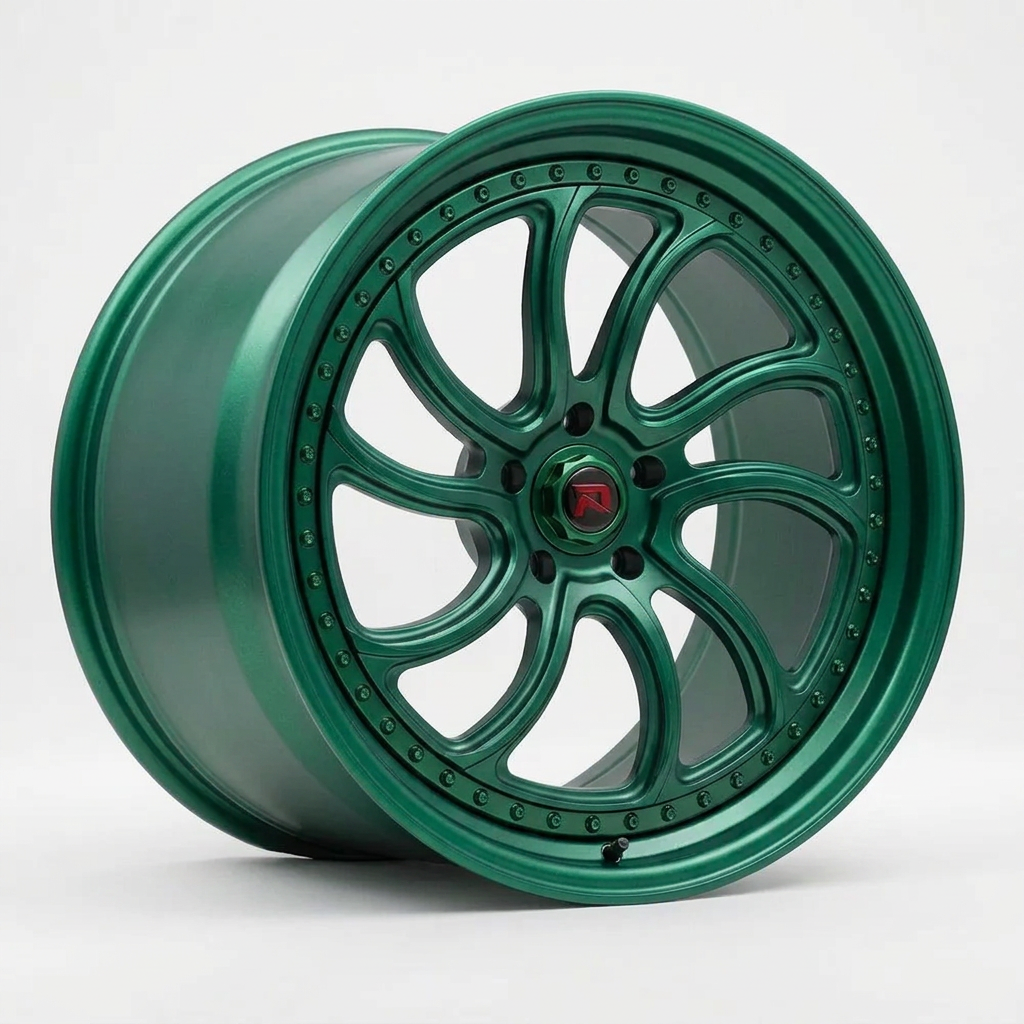 RZR XXXV forged wheel — Satin Emerald Metallic