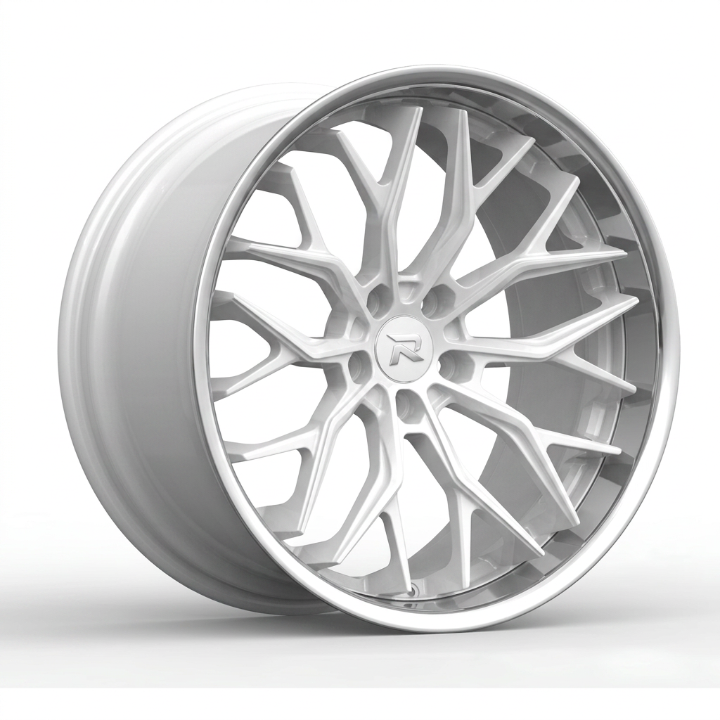 RZR CXCVI forged wheel — Gloss White / Polished Lip