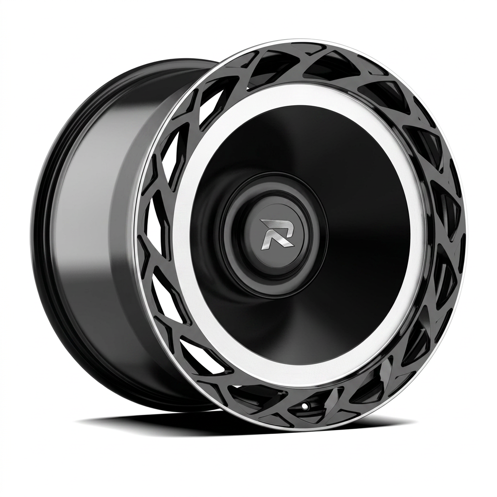 RZR CLXXXIII forged wheel — Gloss Black / Polished Lip
