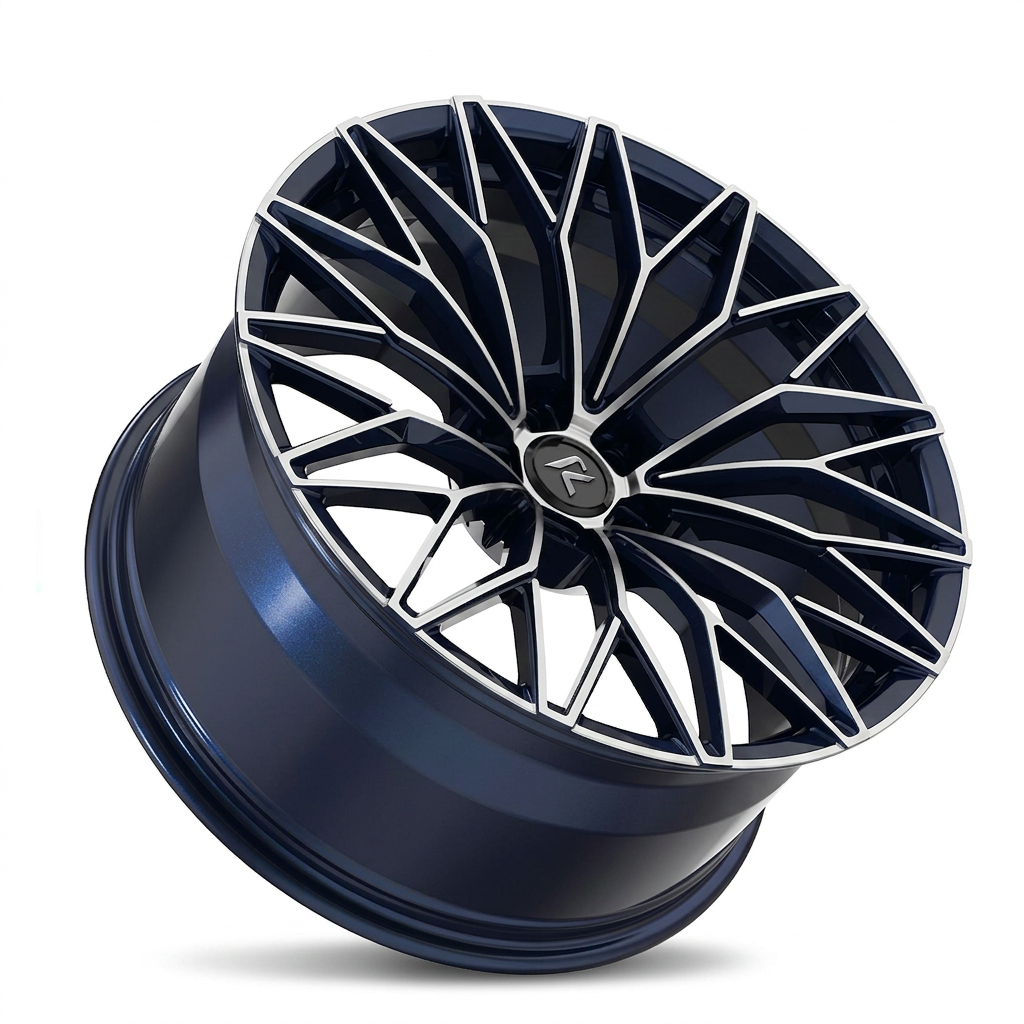 RZR LXXIX forged wheel — Midnight Blue Pearl / Polished Lip