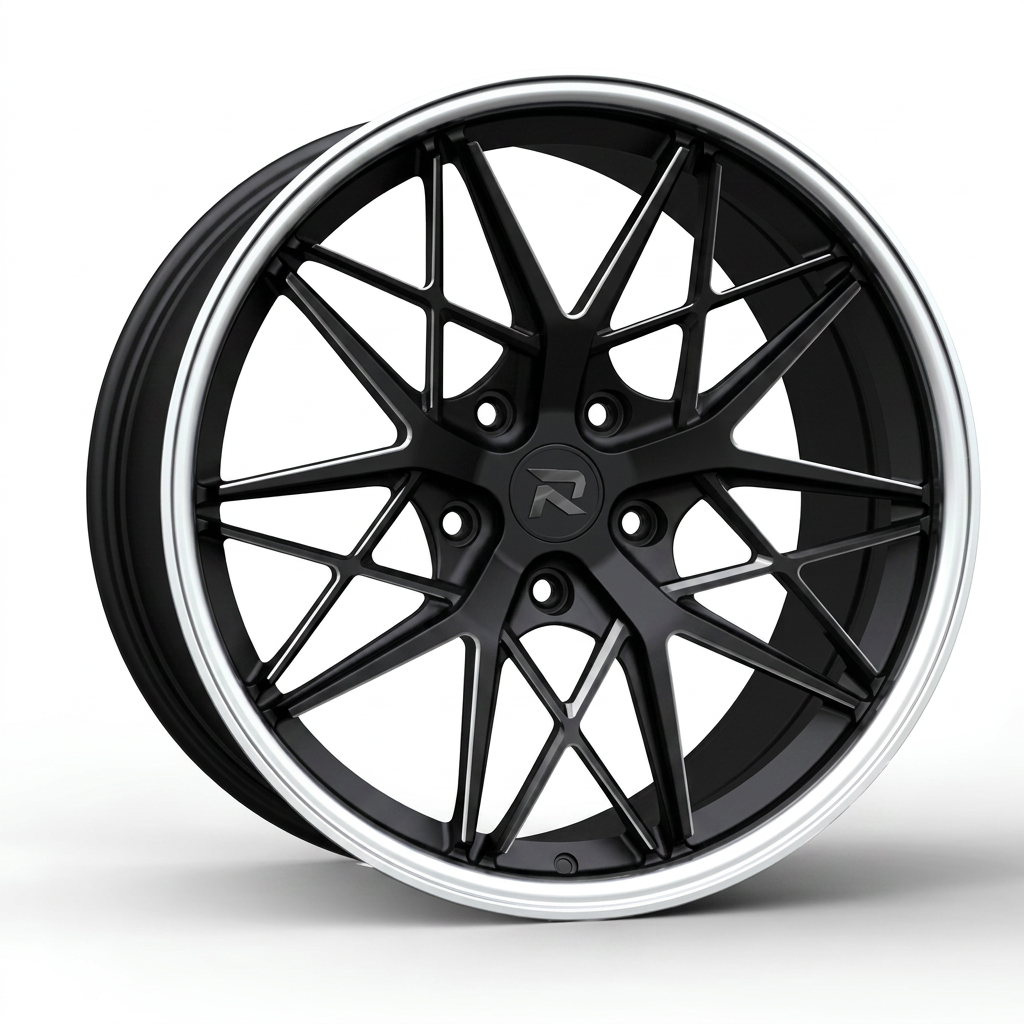 RZR CLXXIII forged wheel — Matte Black / Milled Edges