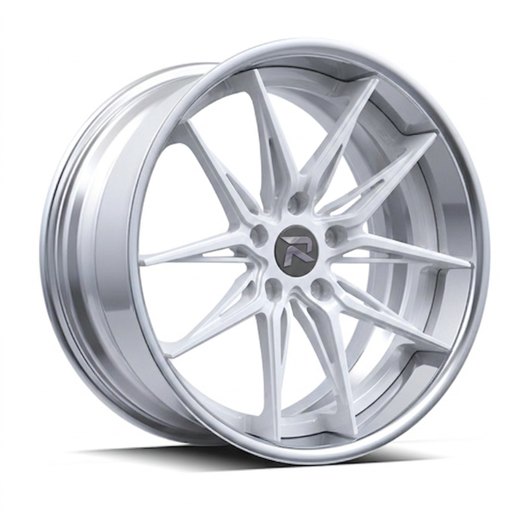 RZR C forged wheel — Gloss White / Polished Lip