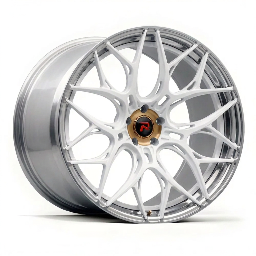RZR LIV forged wheel — Gloss White / Polished Lip