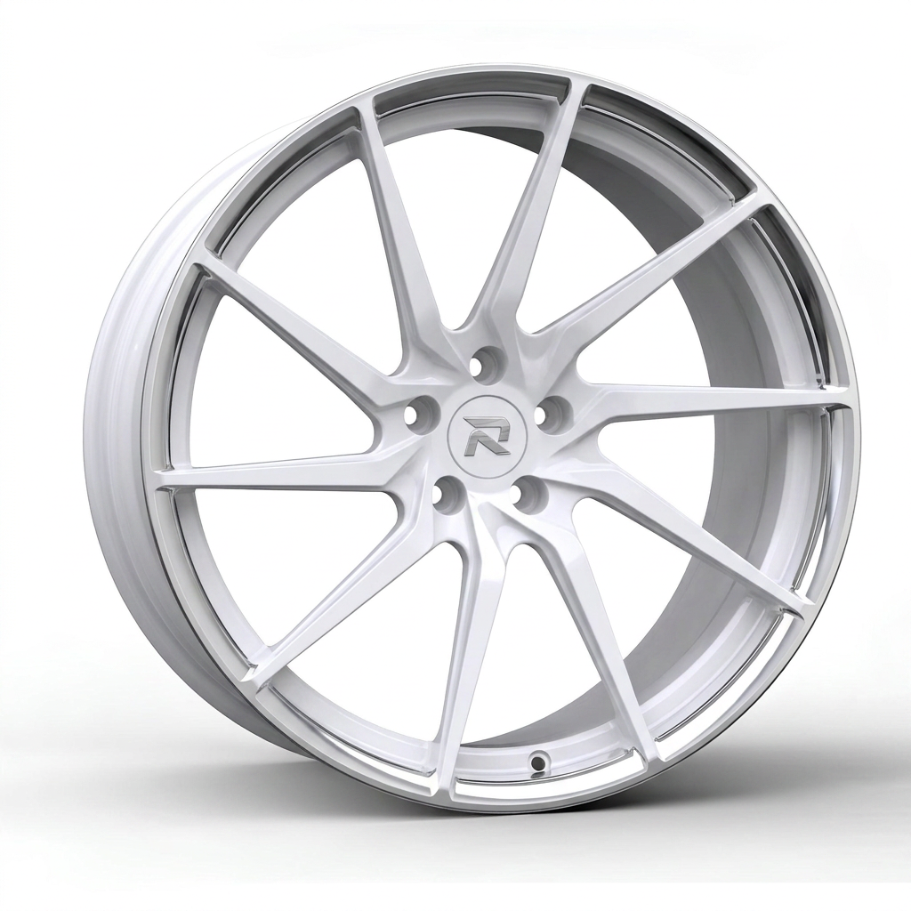 RZR CCIV forged wheel — Gloss White / Polished Lip