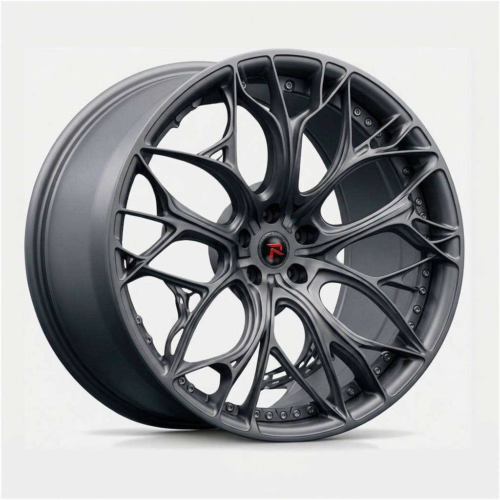 RZR XXI forged wheel — Satin Titanium Grey