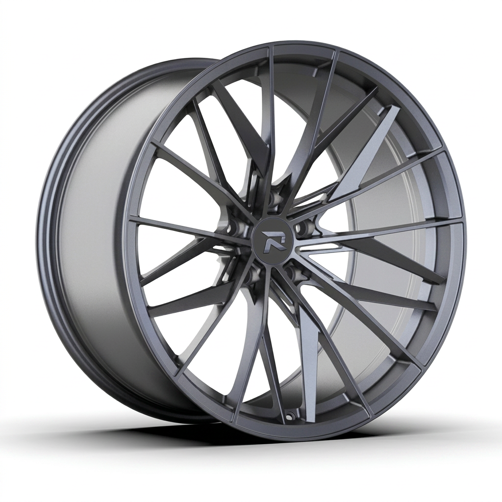 RZR CXXXVIII forged wheel — Satin Titanium Grey