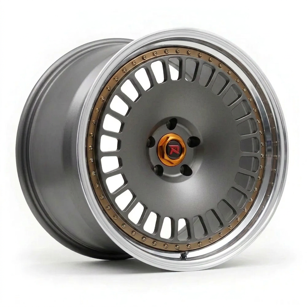 RZR XLI forged wheel — Frozen Grey Matte / Polished Lip