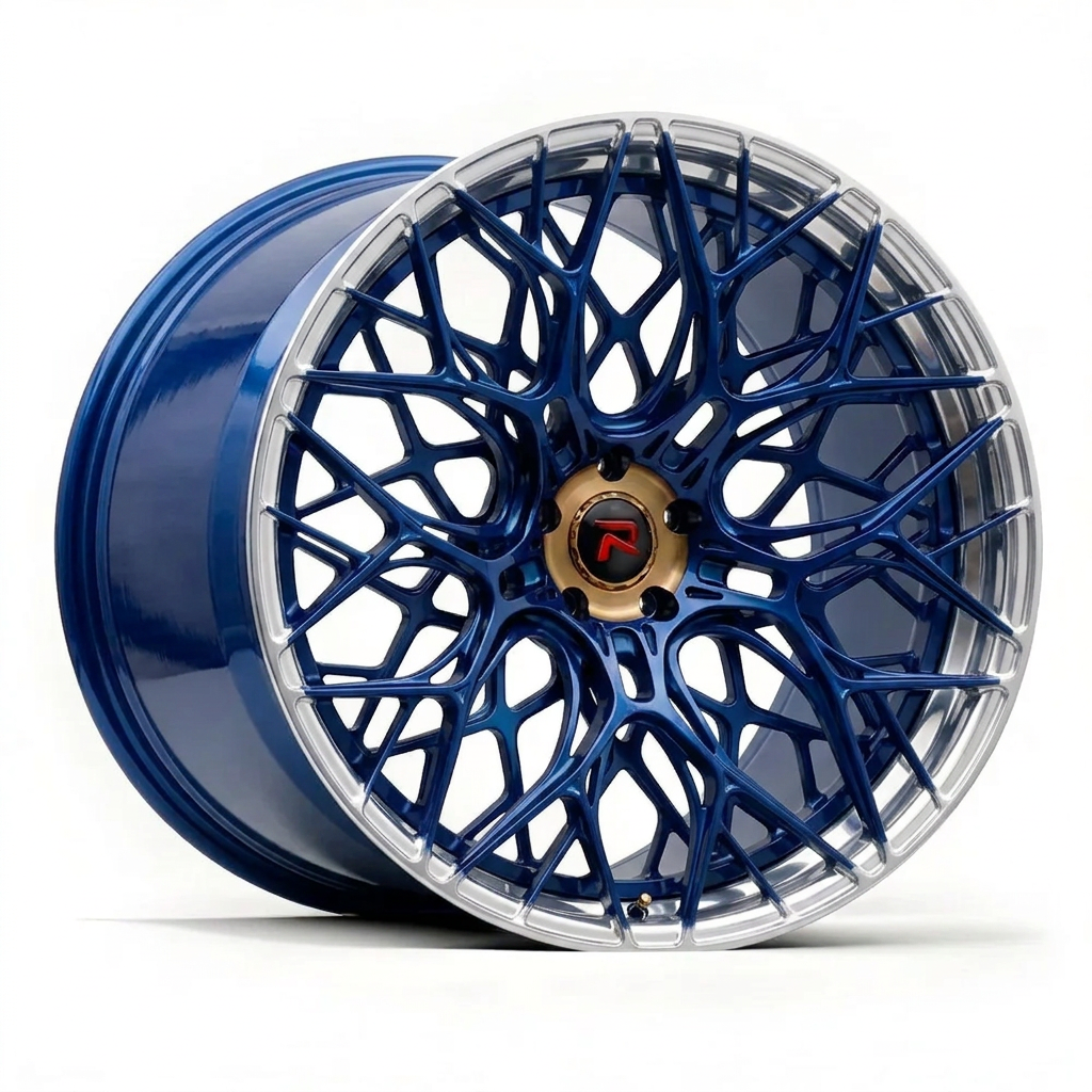 RZR LIII forged wheel — Candy Blue / Polished Lip