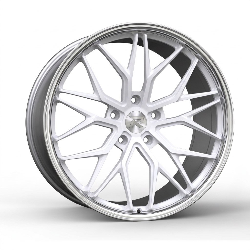 RZR CXXXI forged wheel — Gloss White / Polished Lip