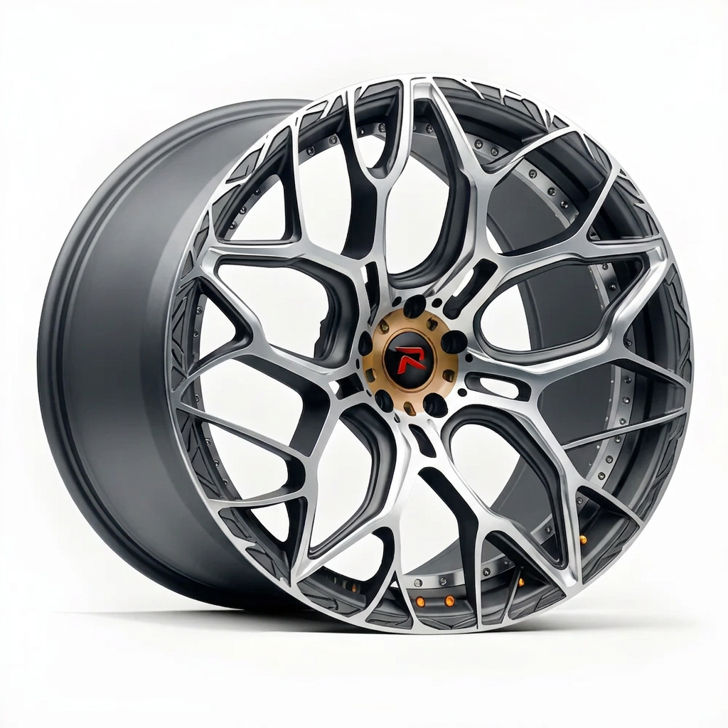 RZR XVII forged wheel — Gunmetal / Machined Face