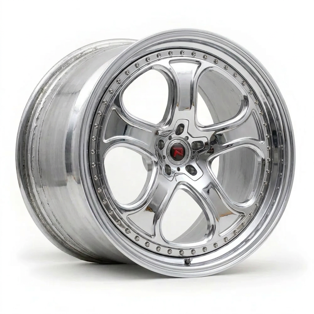 RZR XXVI forged wheel — Full Polished Chrome
