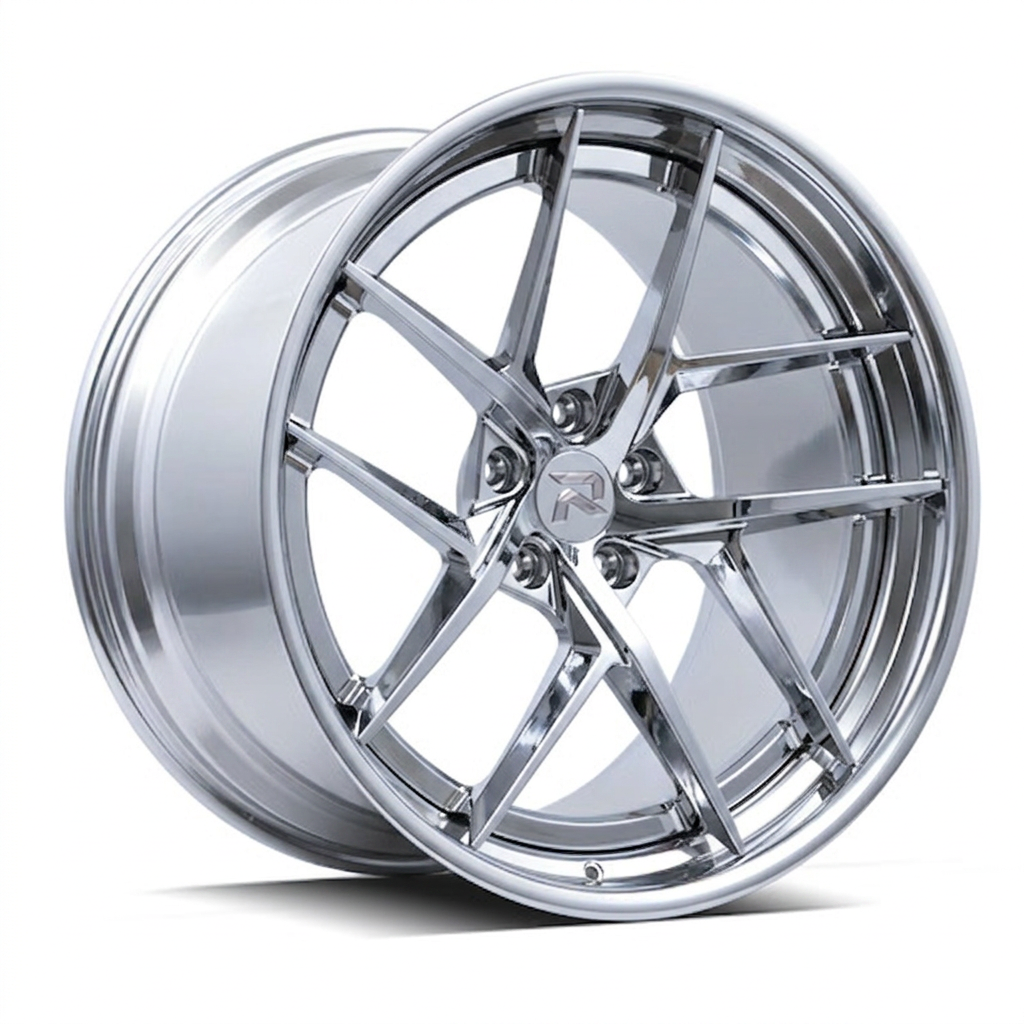 RZR CVII forged wheel — Full Polished Chrome