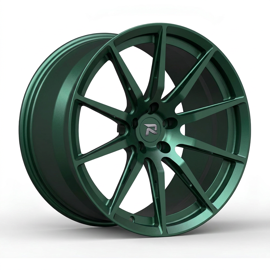 RZR CXCVIII forged wheel — Satin Emerald Metallic