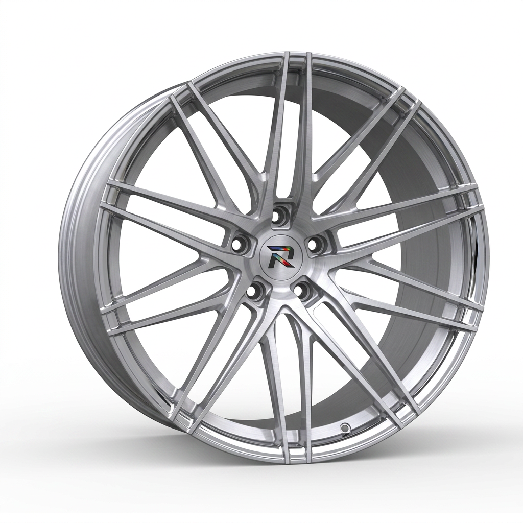 RZR CXCI forged wheel — Brushed Silver / Polished Lip
