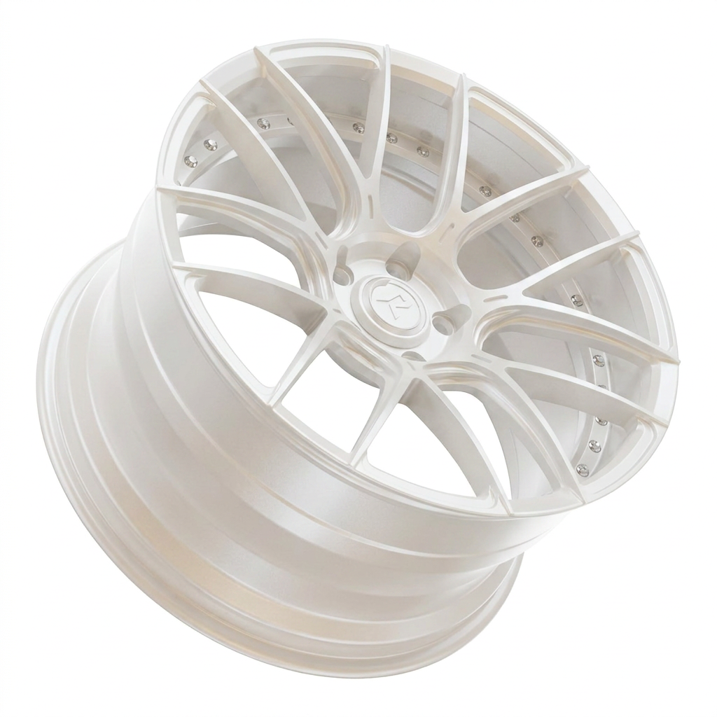 RZR II forged wheel — Satin White Pearl