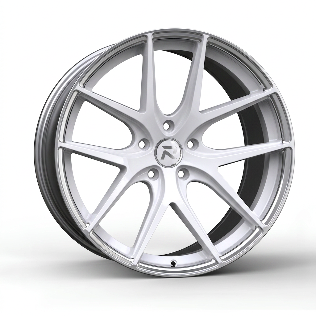 RZR CXCII forged wheel — Gloss White / Polished Lip