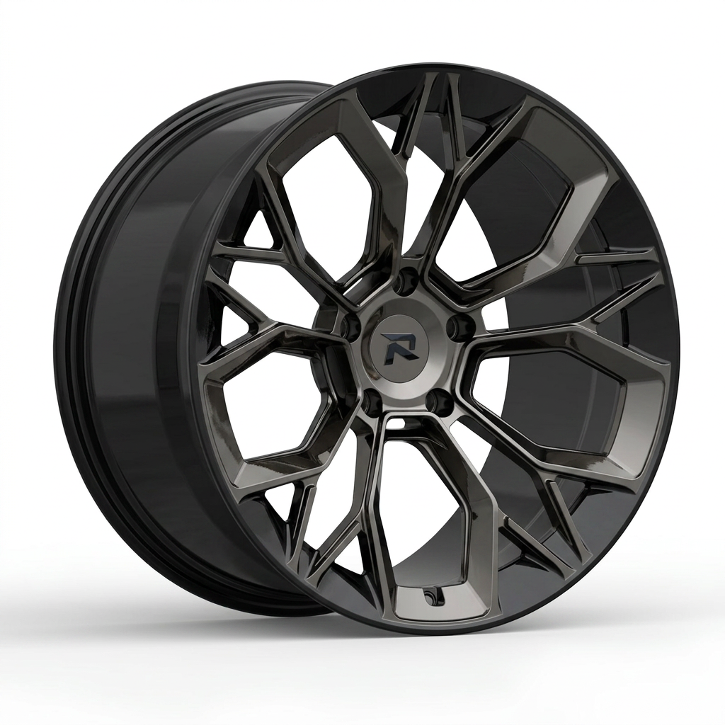 RZR CLIII forged wheel — Smoked Chrome / Gloss Black