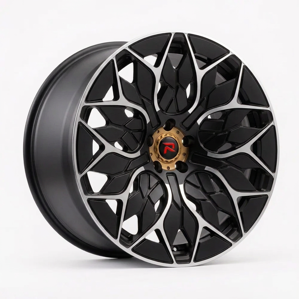 RZR L forged wheel — Matte Black / Milled Edges