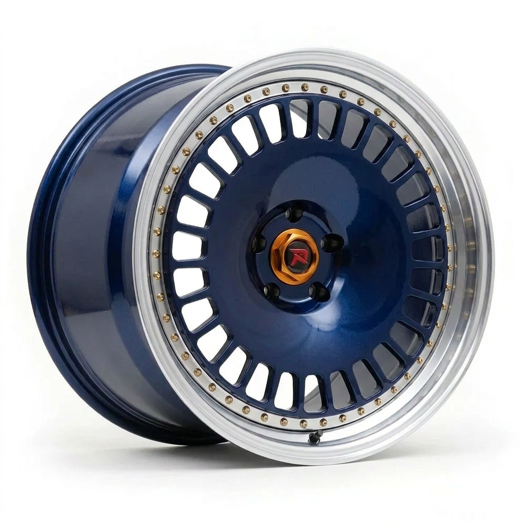 RZR XLI forged wheel — Midnight Blue Pearl / Polished Lip