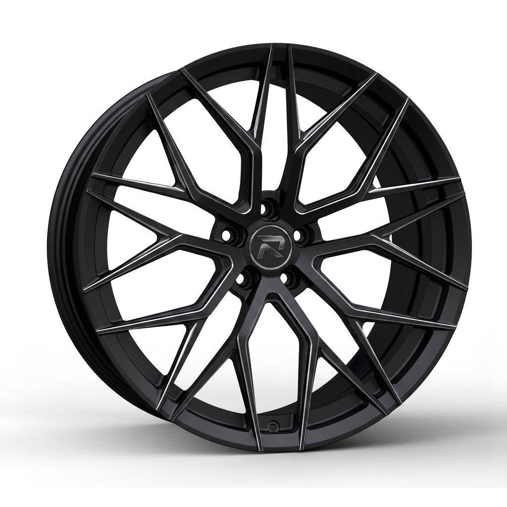 RZR CXXIX forged wheel — Matte Black / Milled Edges
