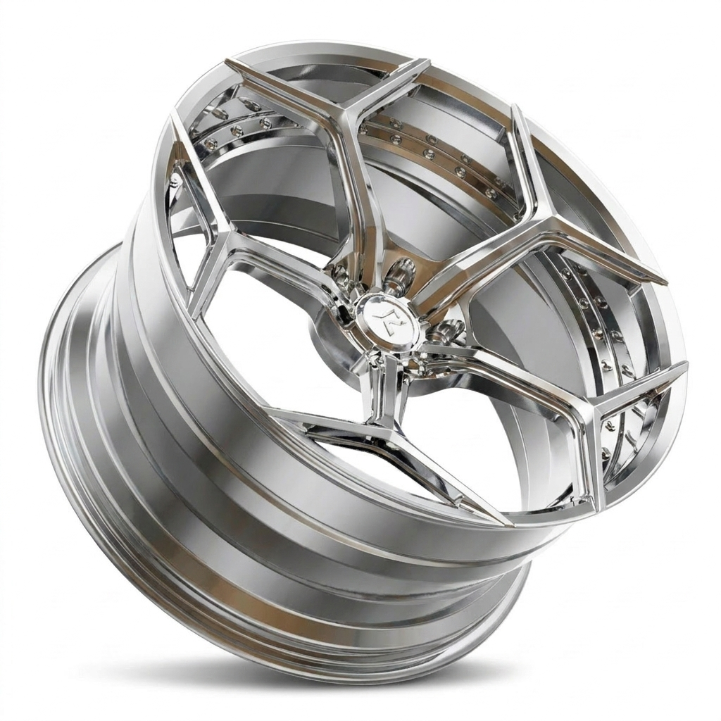 RZR VI custom forged wheel in Full Chrome Polished