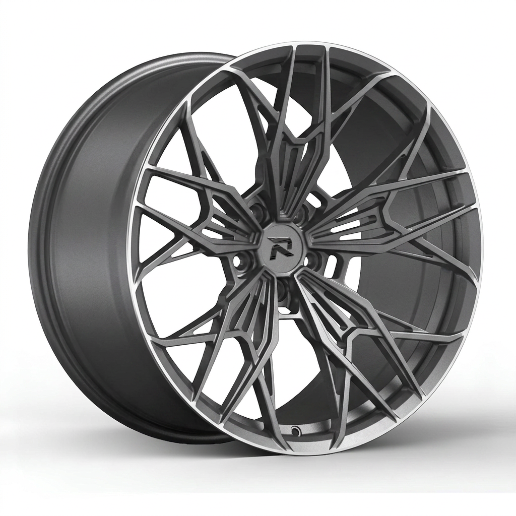 RZR CLXXXVI forged wheel — Frozen Grey Matte / Polished Lip