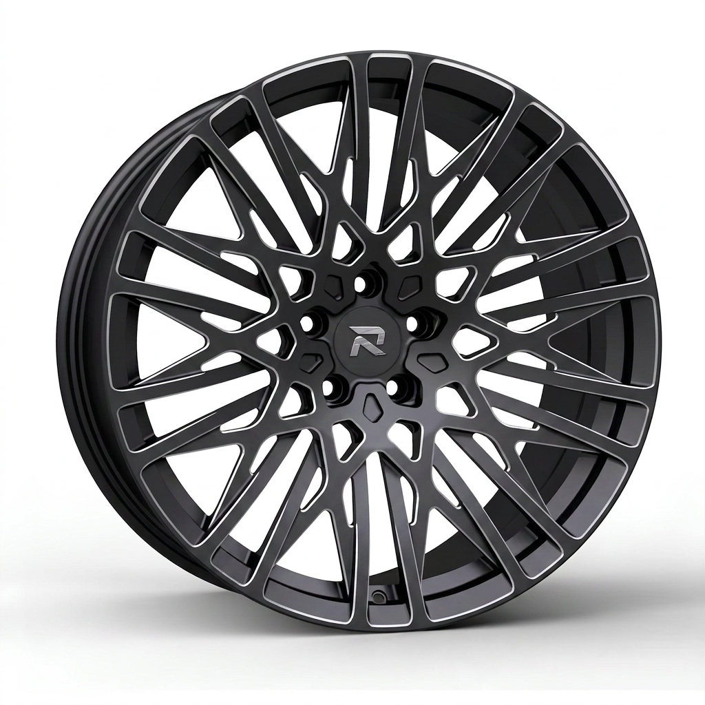 RZR CCVI forged wheel — Matte Black / Milled Edges