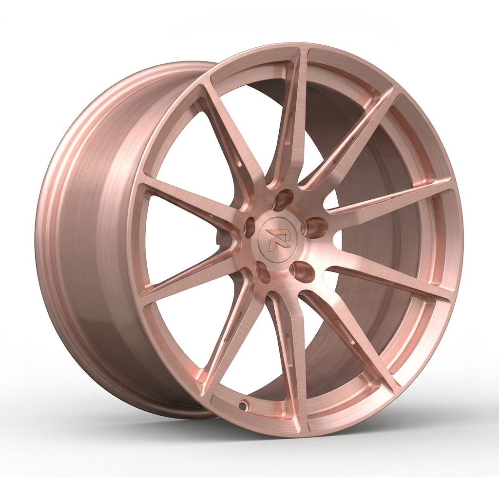 RZR CXCVIII forged wheel — Brushed Rose Gold