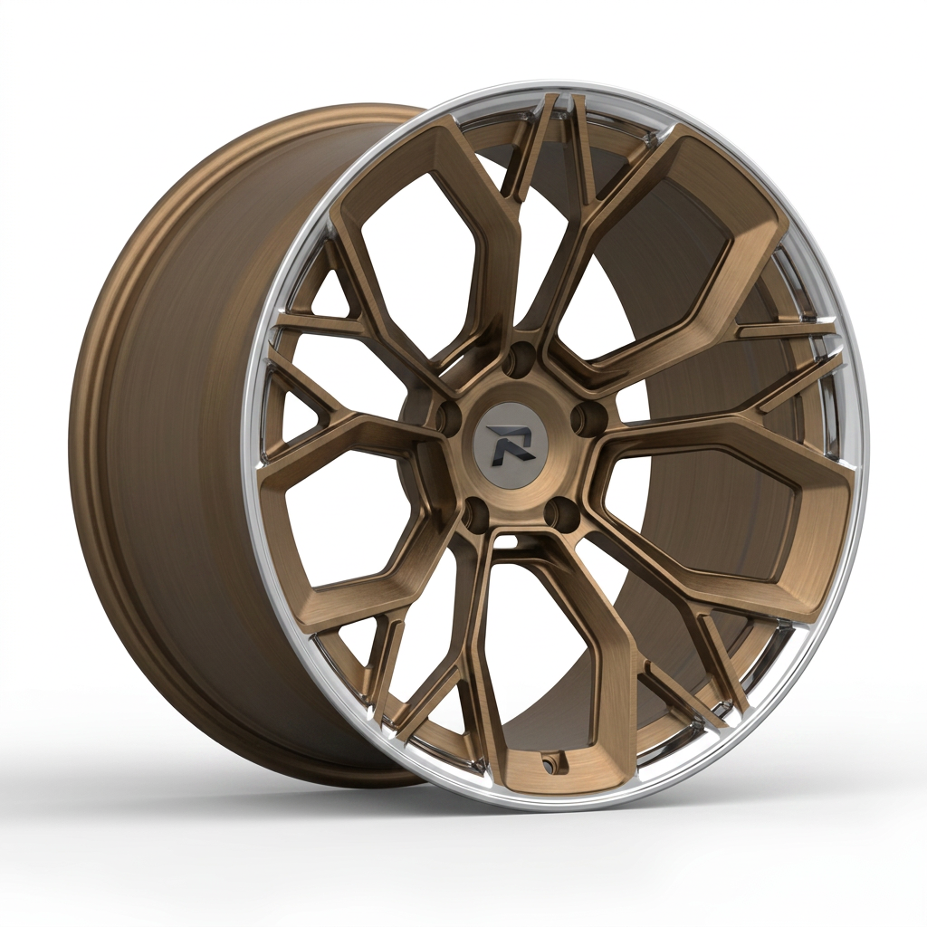 RZR CLIII forged wheel — Brushed Bronze / Polished Lip