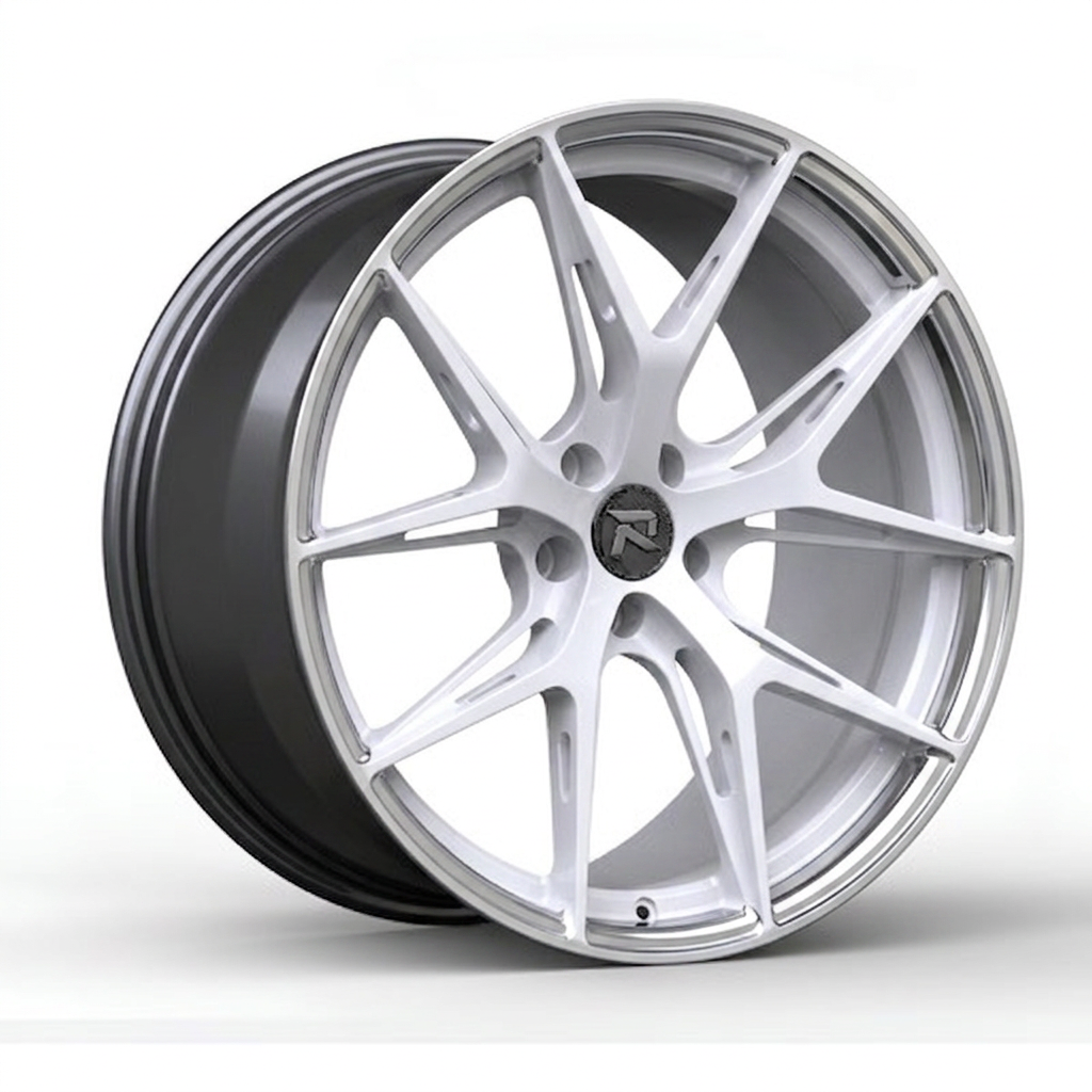 RZR CXCVII forged wheel — Gloss White / Polished Lip