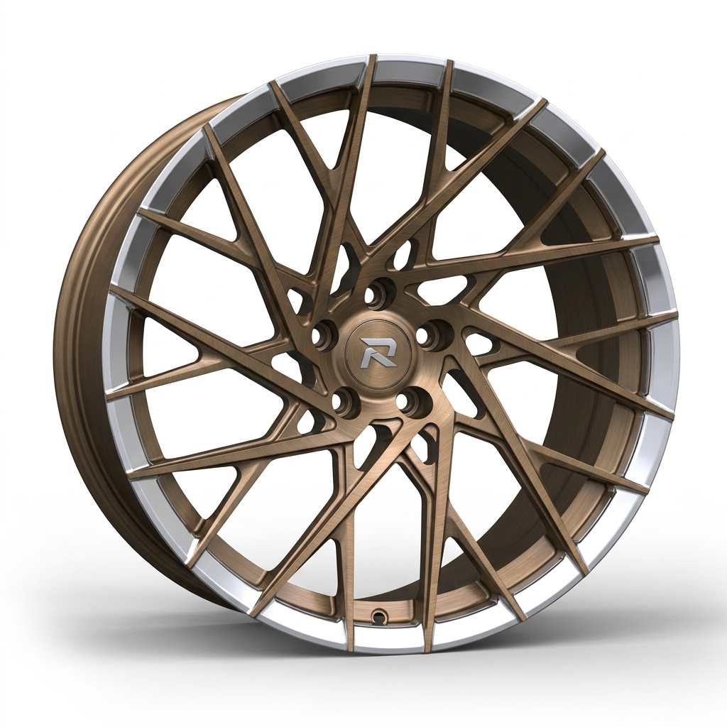 RZR CXV forged wheel — Brushed Bronze / Polished Lip