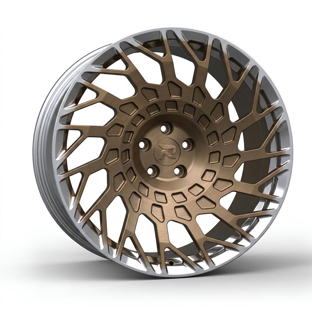 RZR CXLVII forged wheel — Brushed Bronze / Polished Lip
