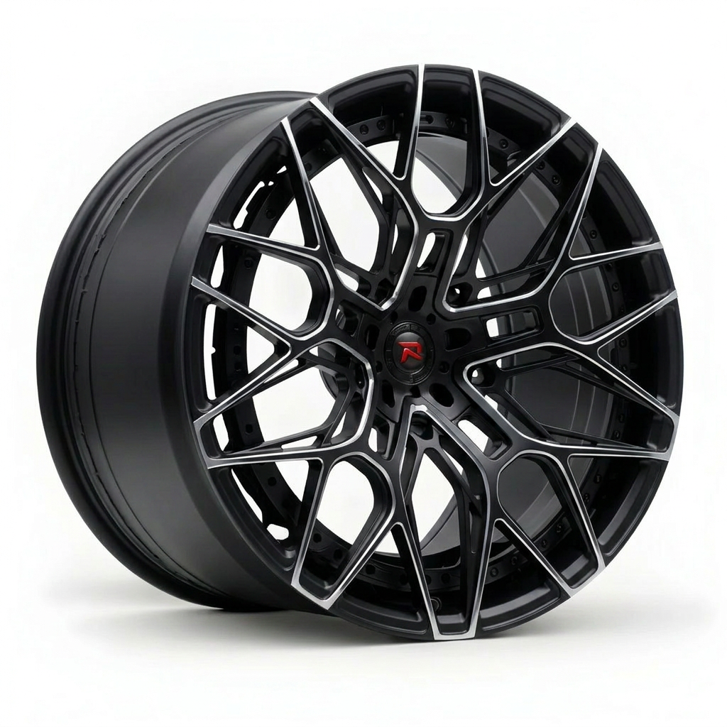 RZR XX forged wheel — Matte Black / Milled Edges