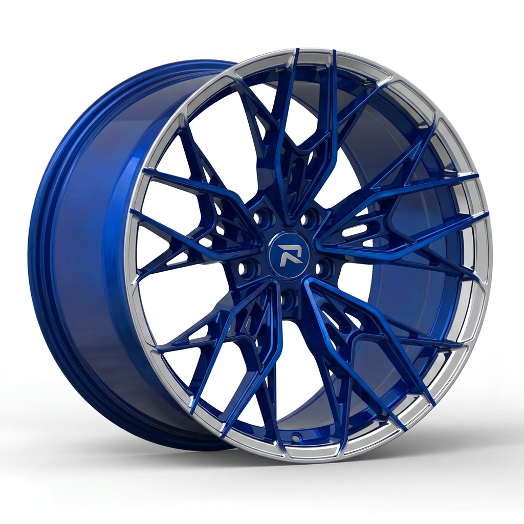 RZR CXXXVII forged wheel — Candy Blue / Polished Lip