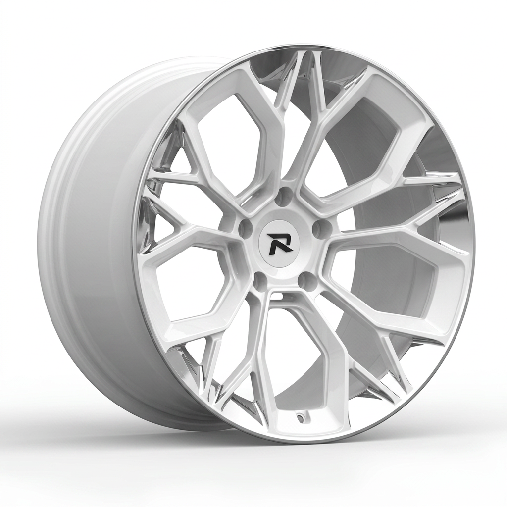 RZR CLIII forged wheel — Gloss White / Polished Lip