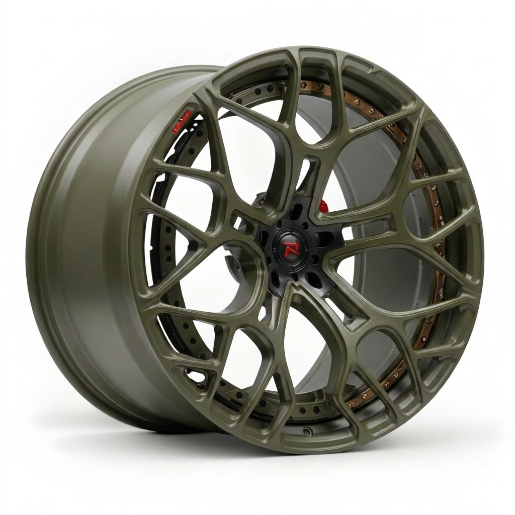 RZR XII forged wheel — Satin Military Green