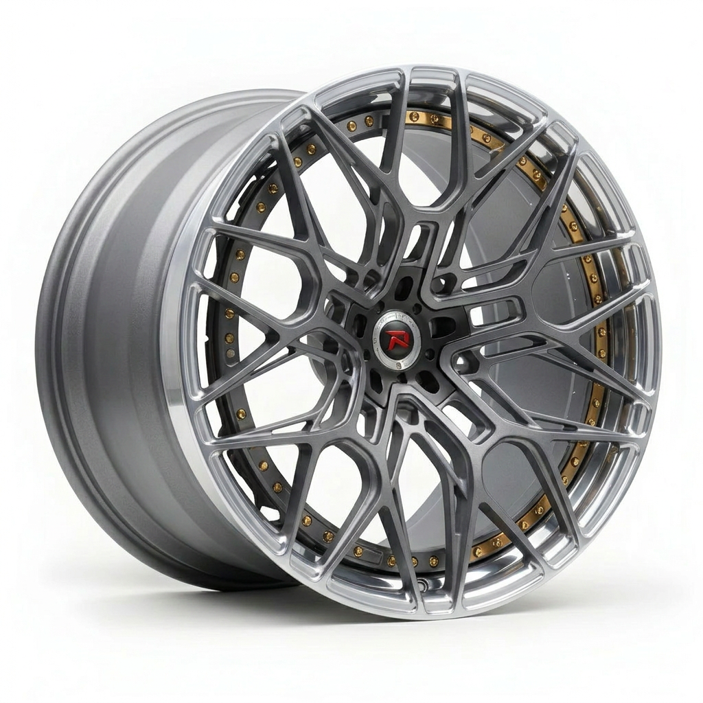 RZR XX forged wheel — Frozen Grey Matte / Polished Lip