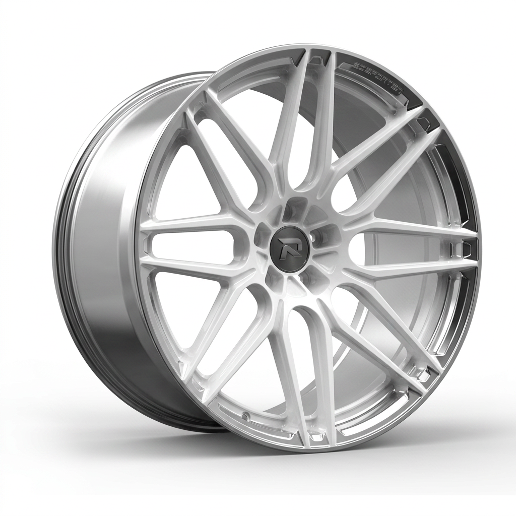 RZR CXVIII forged wheel — Gloss White / Polished Lip