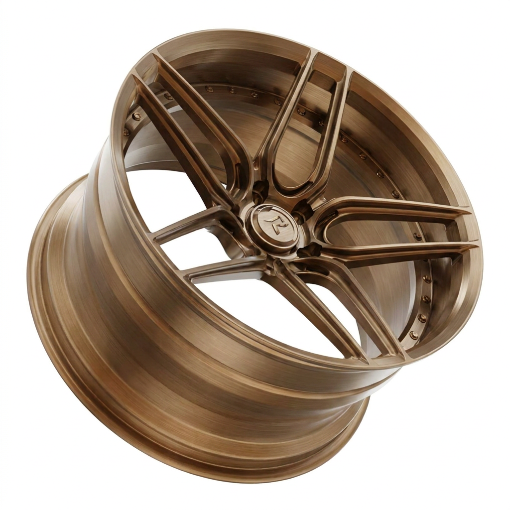 RZR IV forged wheel — Brushed Bronze / Full Face & Barrel