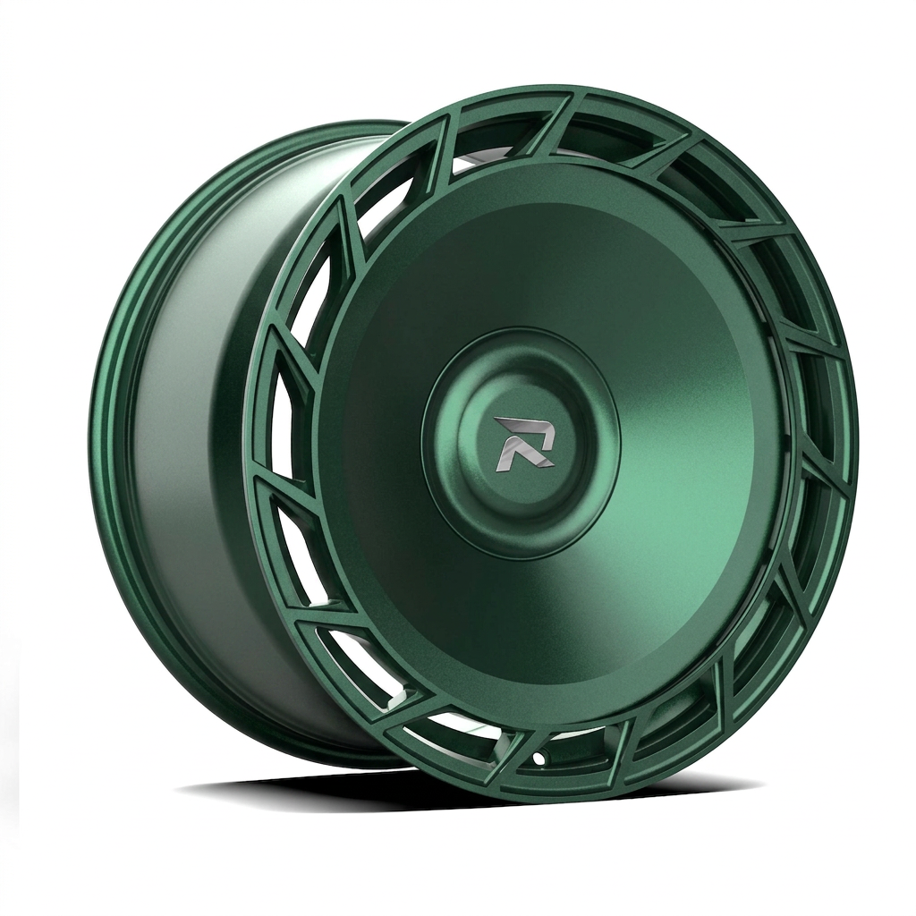 RZR CLXXXII forged wheel — Satin Emerald Metallic
