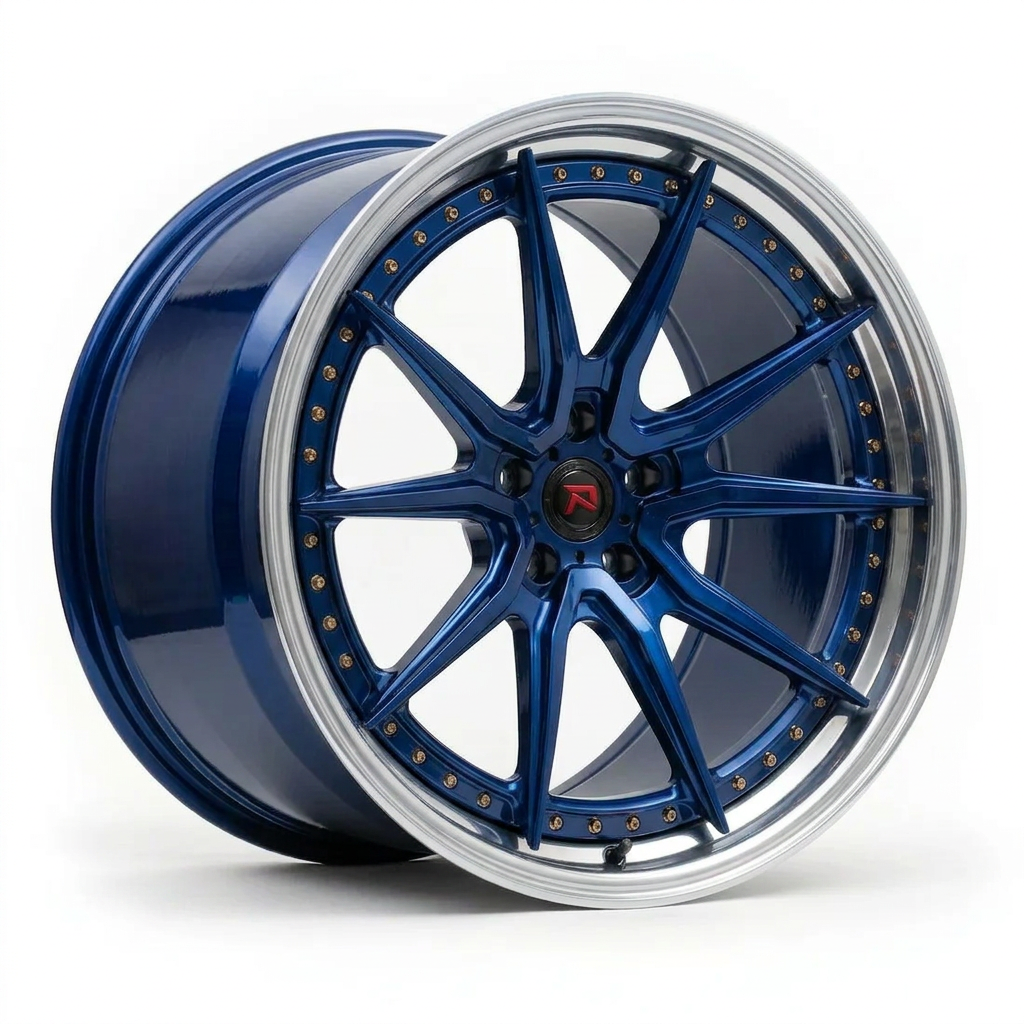 RZR XXIX forged wheel — Candy Blue / Polished Lip
