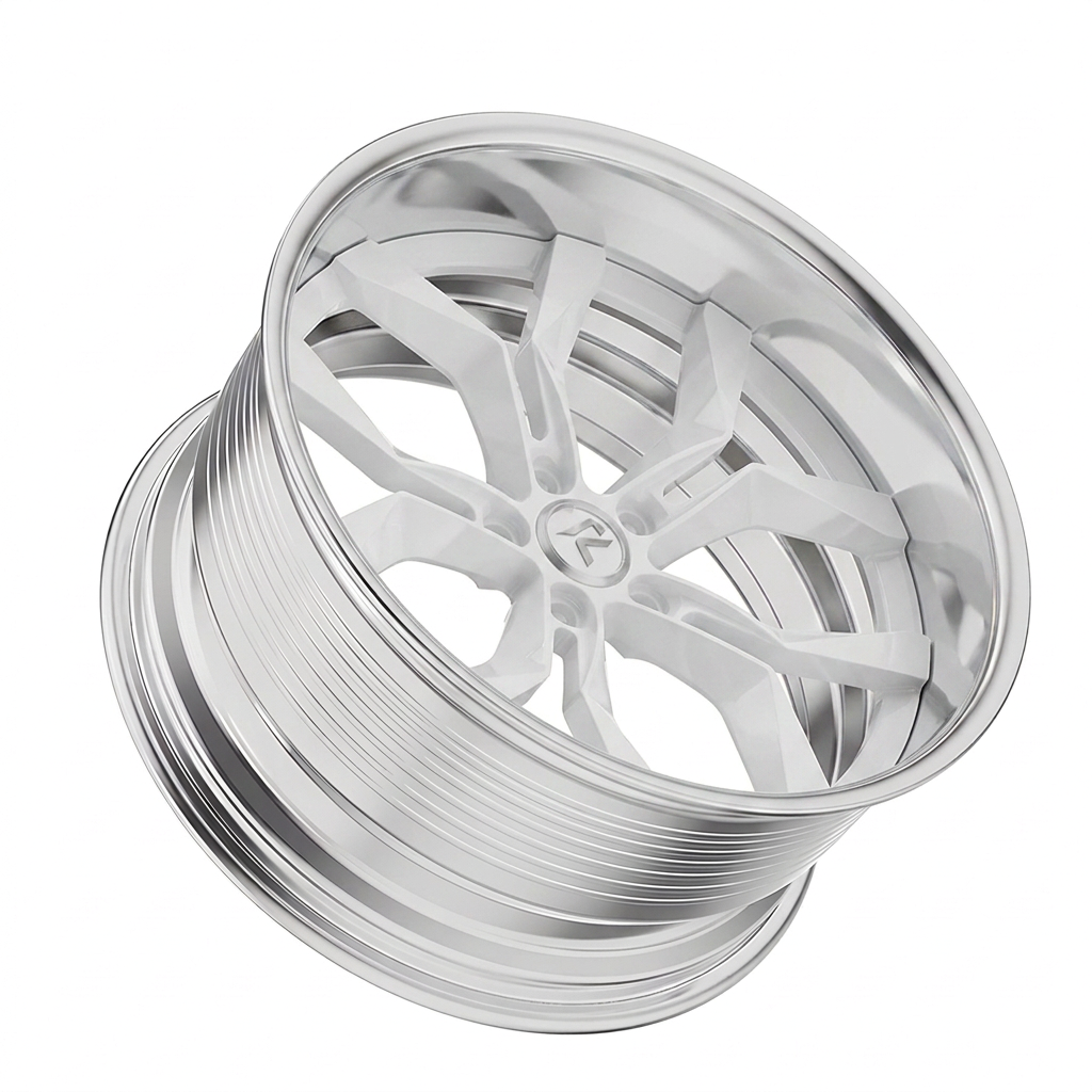 RZR LIX forged wheel — Gloss White / Polished Lip