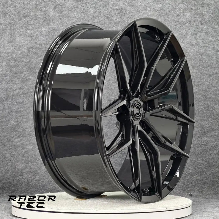 22’ GLOSS BLACK FORGED WHEELS completed