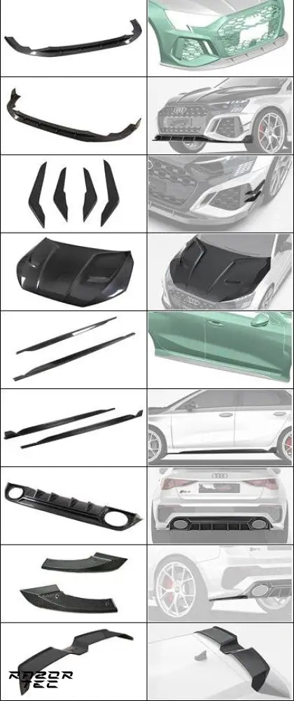 AUDI RS3 8Y CARBON FIBER KIT